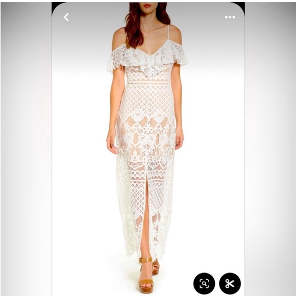 chinese dress ladies Between Two Worlds Vintage Lace Maxi Dress ‍ Mermaid Way, Ivory / S main image 1